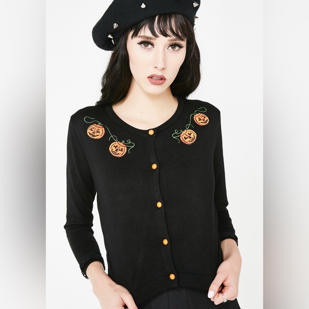 Sourpuss Pumpkin Cardigan Size L